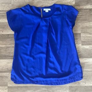 Liz Claiborne sheer royal blue blouse